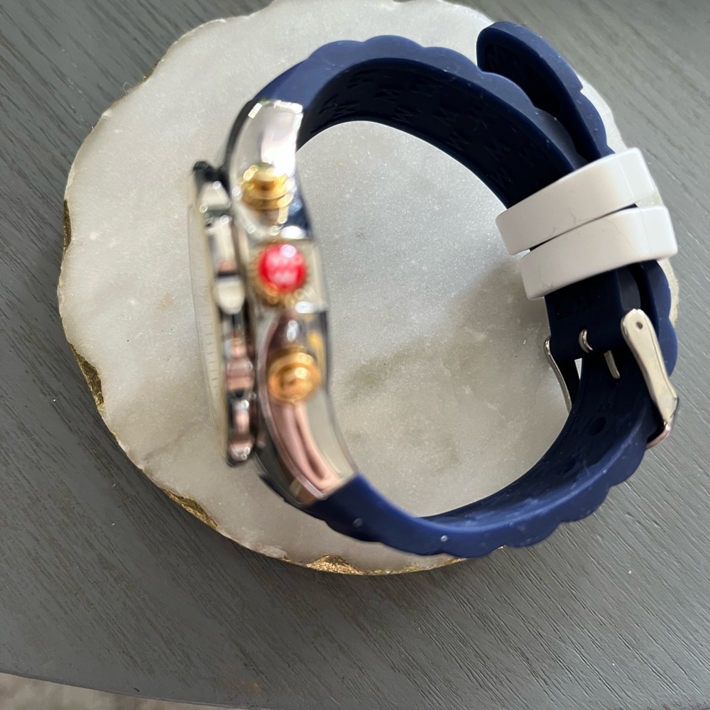Gold and Blue Chronograph Watch - Picture 2 of 4